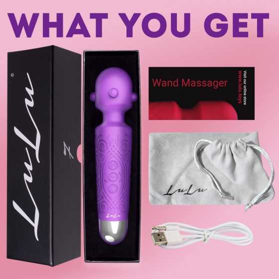 LuLu 7 Powerful Handheld Electric Back Massager for Women - Strong Personal Magic Massage for Sports Recovery, Muscle Aches, & B