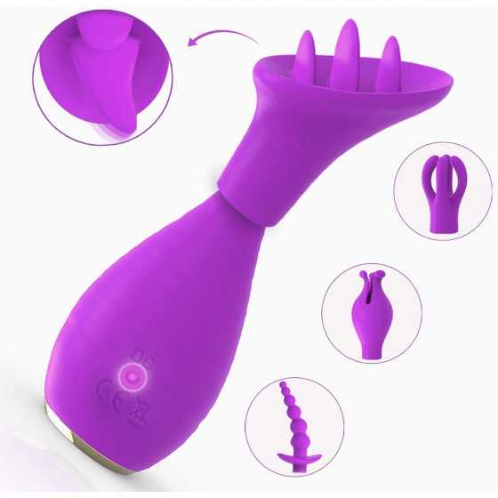 G-spot Massage Vibrator 10 Vibration Modes Clitoral Stimulation Backyard Massage Adult Sex Toys 5 Pcs Set for Couples Play(Black