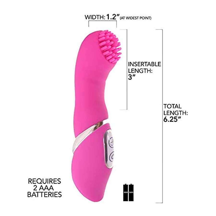 Silicone Clitoral Vibrator with Raised Nubby Ticklers and 7 Powerful Vibrating Functions