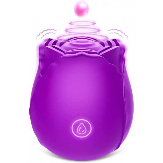 Rose Sex Vibrator for Women, Clitoral Vibrator Sex Stimulator with 10 Modes, Nipple Teasing Clitoris Masturbating Things for Sex