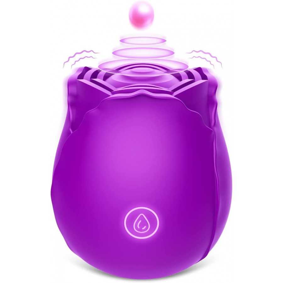 Rose Sex Vibrator for Women, Clitoral Vibrator Sex Stimulator with 10 Modes, Nipple Teasing Clitoris Masturbating Things for Sex