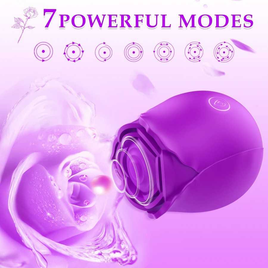 Rose Sex Vibrator for Women, Clitoral Vibrator Sex Stimulator with 10 Modes, Nipple Teasing Clitoris Masturbating Things for Sex