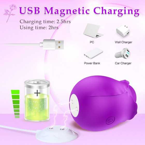 Rose Sex Vibrator for Women, Clitoral Vibrator Sex Stimulator with 10 Modes, Nipple Teasing Clitoris Masturbating Things for Sex