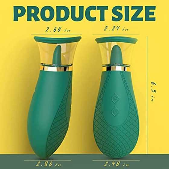 Clitoral Sucking Vibrator Adult Sex Toys, 3 Sucking 9 Licking Modes Nipples Clit Sucker for Quick Orgasm, Tongue Vibrators Adult