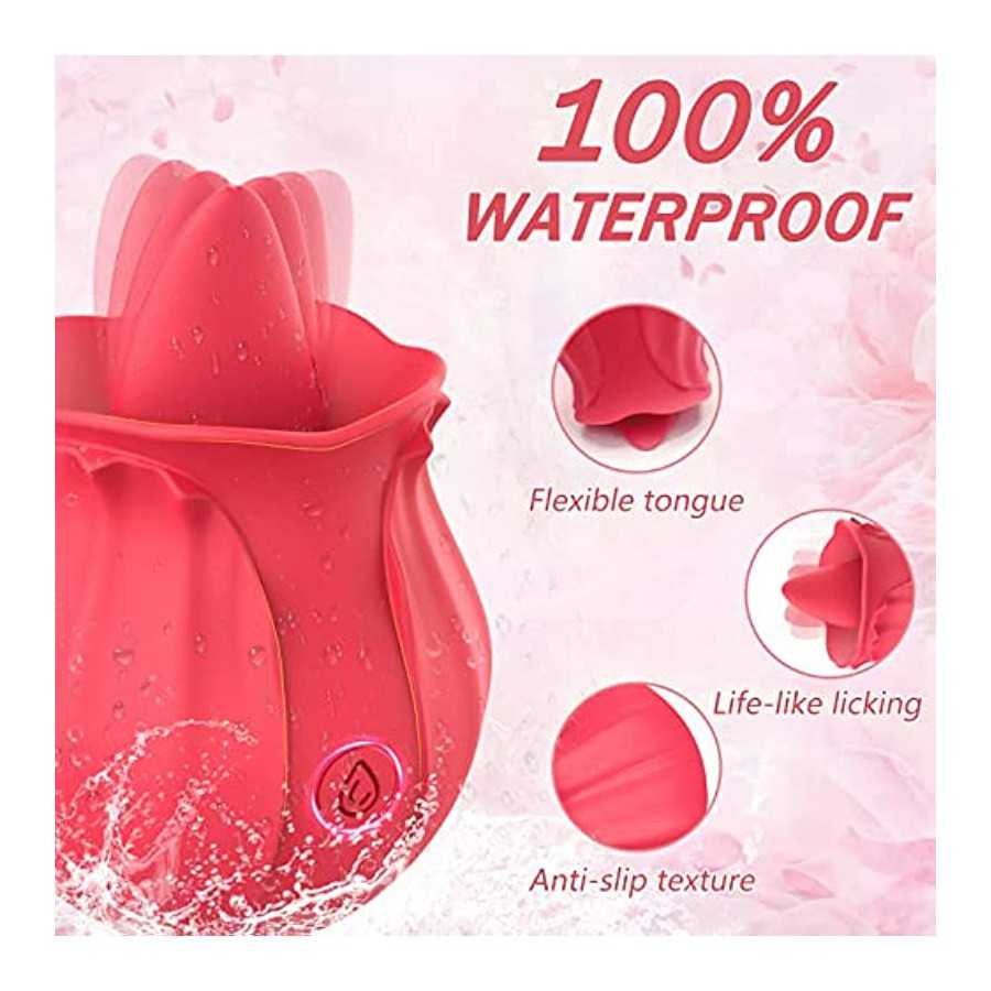 2022 Rose Toy for Women - Small Rose Vibrator Sex Stimulator Personal Massager for Women, Rose Tongue Licking Toy with 10 Modes,