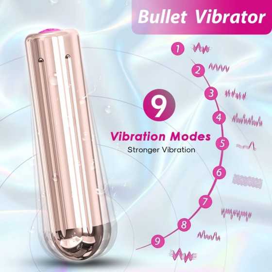 G-Spot Vibrator - Bullet Powerful Vibration for Clitoral Nipple Anal Stimulator, Vaginal Massager Portable Size with 9 Modes Vib