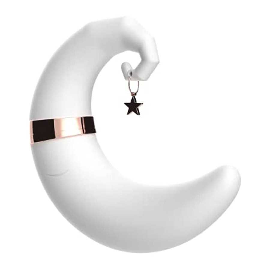 Moon Vibrator for Female,2 in 1 Air Pulse Clitoral Nipple Stimulation Massager,Suitable for Women and Couples G-Spot Pleasure