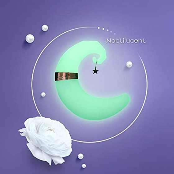 Moon Vibrator for Female,2 in 1 Air Pulse Clitoral Nipple Stimulation Massager,Suitable for Women and Couples G-Spot Pleasure