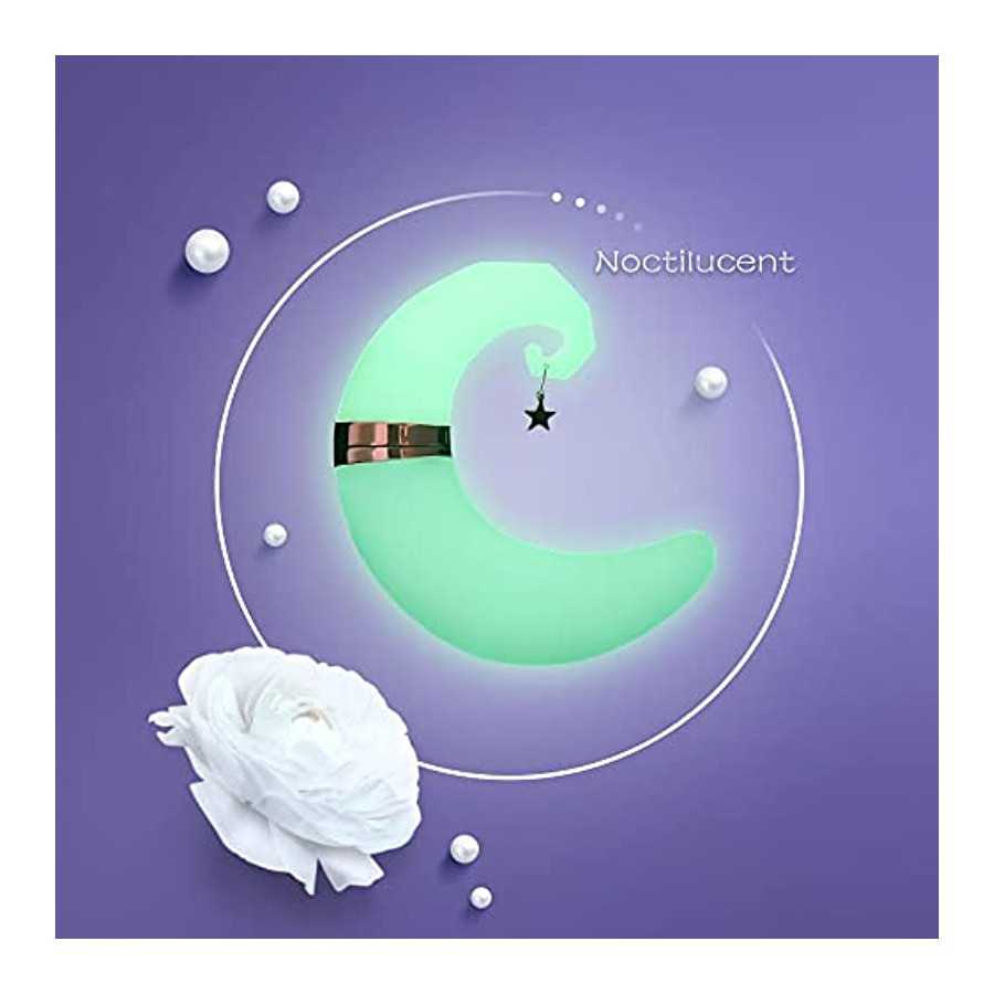 Moon Vibrator for Female,2 in 1 Air Pulse Clitoral Nipple Stimulation Massager,Suitable for Women and Couples G-Spot Pleasure