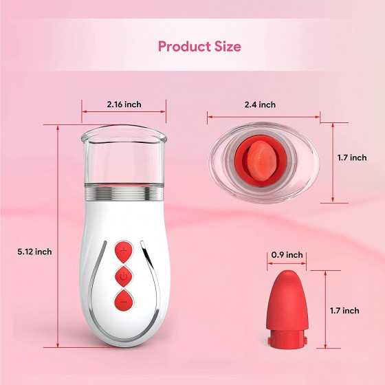 Begonia Angel Rose Toys for Women Sucking Vibrator with Tongue Rechargeable Clitoral Nipple Stimulator Adult Sucker Sex Toy (Sho