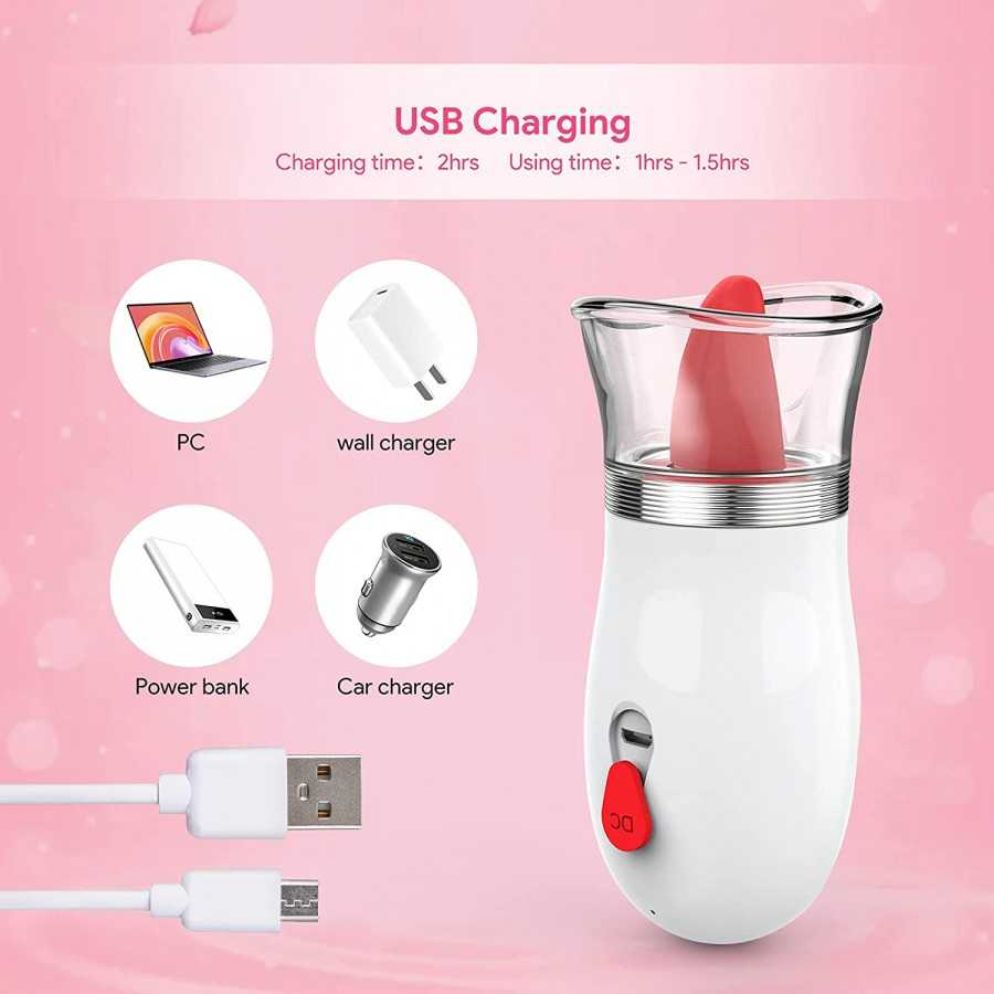 Begonia Angel Rose Toys for Women Sucking Vibrator with Tongue Rechargeable Clitoral Nipple Stimulator Adult Sucker Sex Toy (Sho