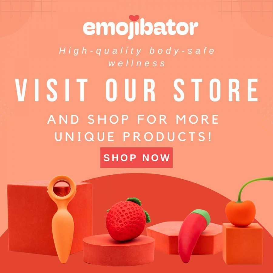 Emojibator | Eggplant Personal Massager | 10 Vibration Settings | Waterproof Vibrator | Medical Grade Body Safe Silicone | AAA B