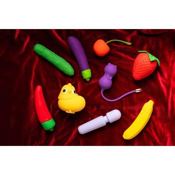 Emojibator | Eggplant Personal Massager | 10 Vibration Settings | Waterproof Vibrator | Medical Grade Body Safe Silicone | AAA B