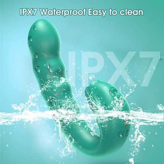 Clitoral Licking Rotating G-Spot Vibrator: 3 in 1 Clit Vibrator with Rotating Anal Dildo & Tongue Toy Licking Support 10 Modes, 