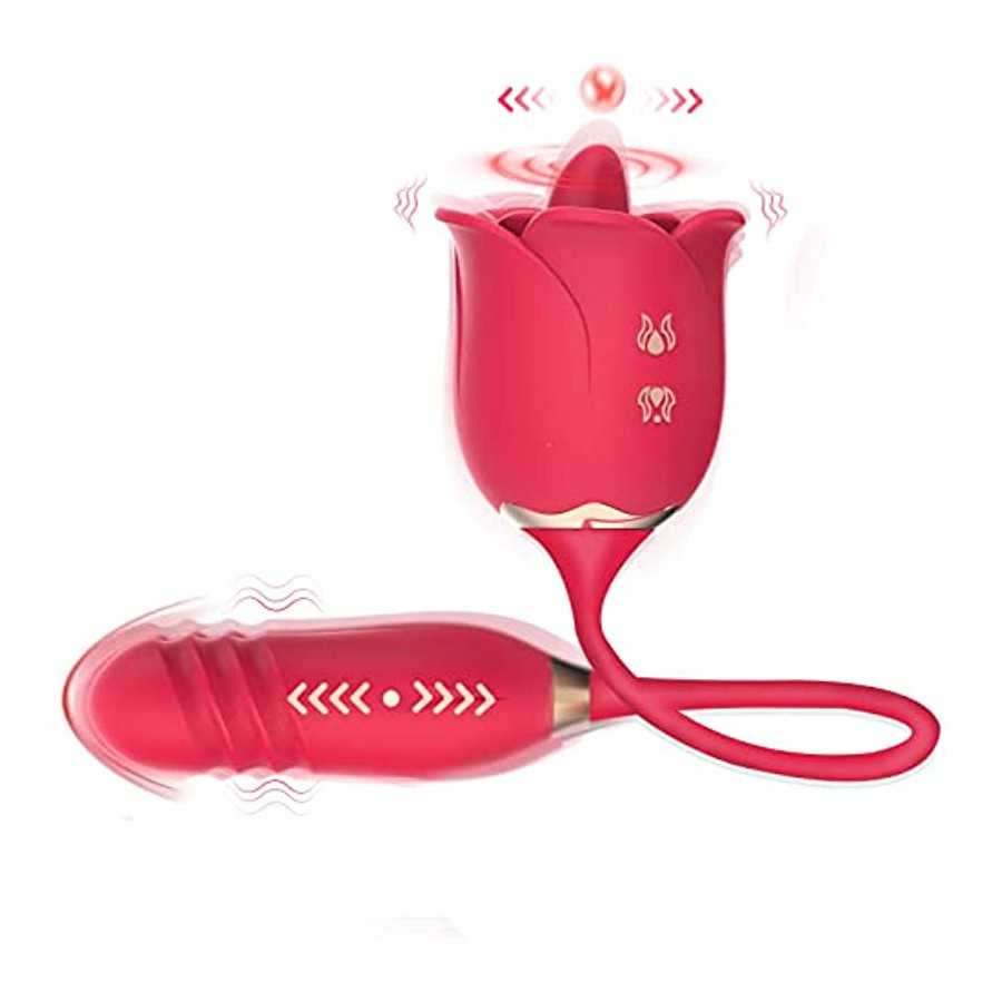 Rose Sex Stimulator for Women Sex Pleasure, Rose Sexual Stimulation Device, Rose Sex Toys for Women Female, Thrusting G Spot Cli