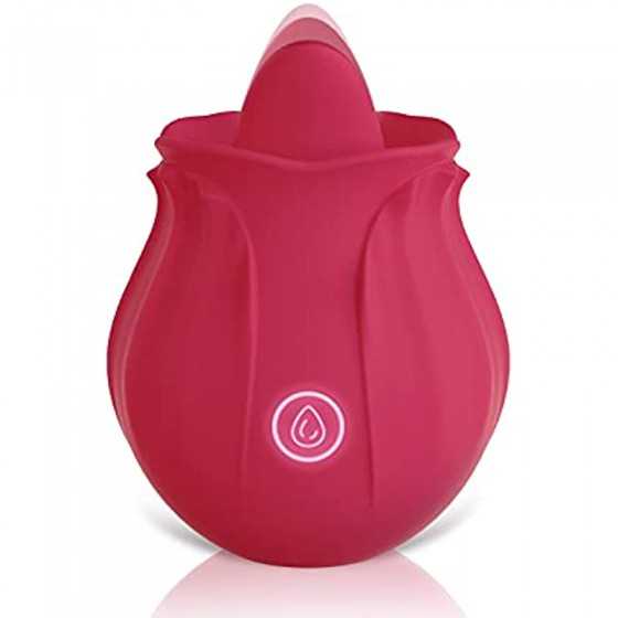 Rose Sex Stimulator for Women - Rose Toy Vibrator for Women Clitoral Stimulator Tongue Licking G Spot Dildo Vibrator with 9 Mode