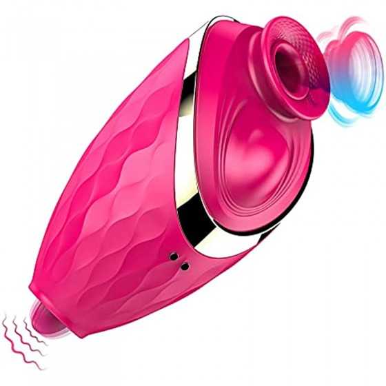 Rose Sex Stimulator for Women,Rose Vibrator,CLIFORT Clitoralis Stimulator for Women with 10 Tongue Licking& Vibrating Modes,Rech