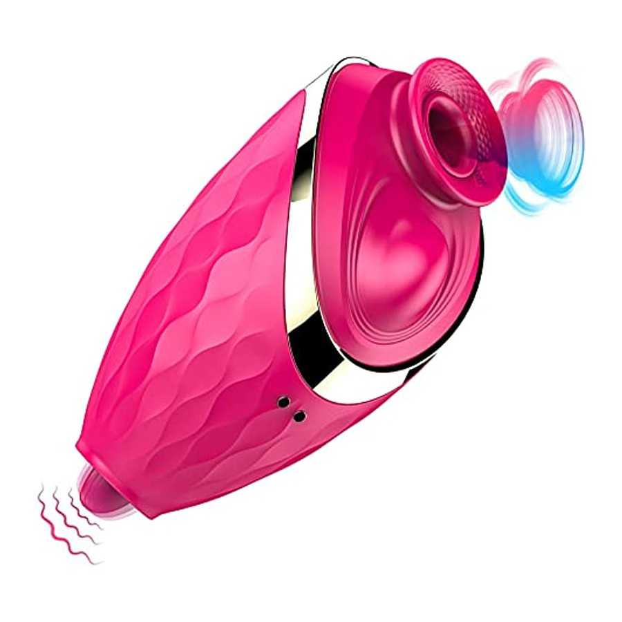 Rose Sex Stimulator for Women,Rose Vibrator,CLIFORT Clitoralis Stimulator for Women with 10 Tongue Licking& Vibrating Modes,Rech