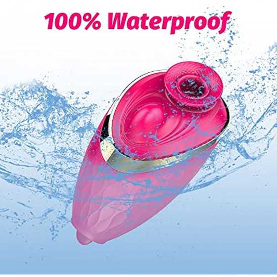 Rose Sex Stimulator for Women,Rose Vibrator,CLIFORT Clitoralis Stimulator for Women with 10 Tongue Licking& Vibrating Modes,Rech