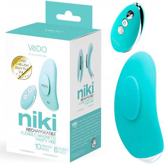 VeDO Niki Rechargeable Flexible Panty Vibe (Tease Me Turquoise)
