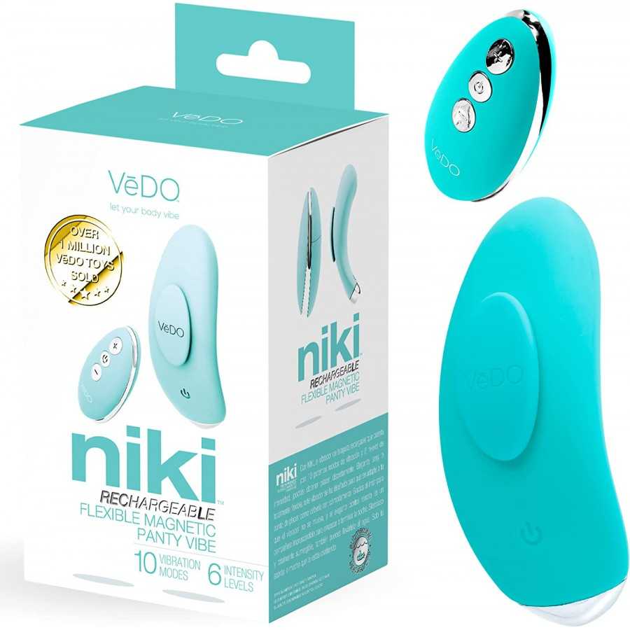 VeDO Niki Rechargeable Flexible Panty Vibe (Tease Me Turquoise)