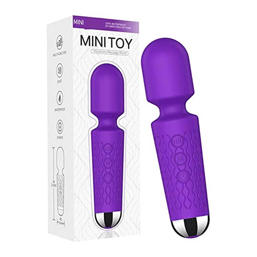 ELLESTAZ New Mini Personal Back, Waterproof Powerful Handheld for Body, Neck, Back, Purple