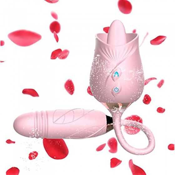 Dual Head Sex Tongue for Licking and Sucking, Rose Toy for Women , Clitorals Stimulator, Electric Women Relaxing Toy, Woman Suct