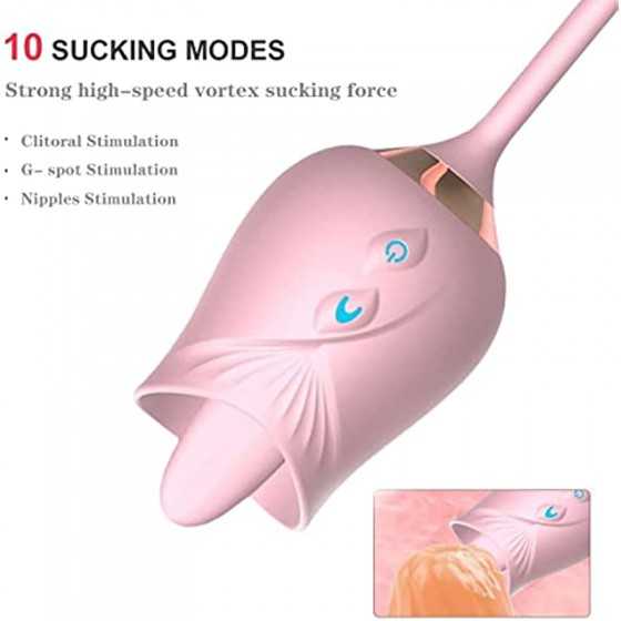 Dual Head Sex Tongue for Licking and Sucking, Rose Toy for Women , Clitorals Stimulator, Electric Women Relaxing Toy, Woman Suct