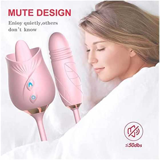 Dual Head Sex Tongue for Licking and Sucking, Rose Toy for Women , Clitorals Stimulator, Electric Women Relaxing Toy, Woman Suct