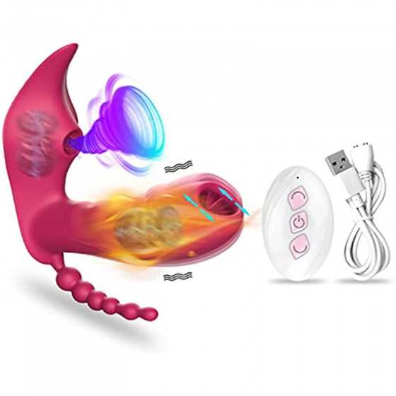 3 in 1 Dildo Vibrator for Women Adult Sex Toy G Clitoral Stimulator 10Sucking Modes+10licking &Vibration Modes-Waterproof Rechar