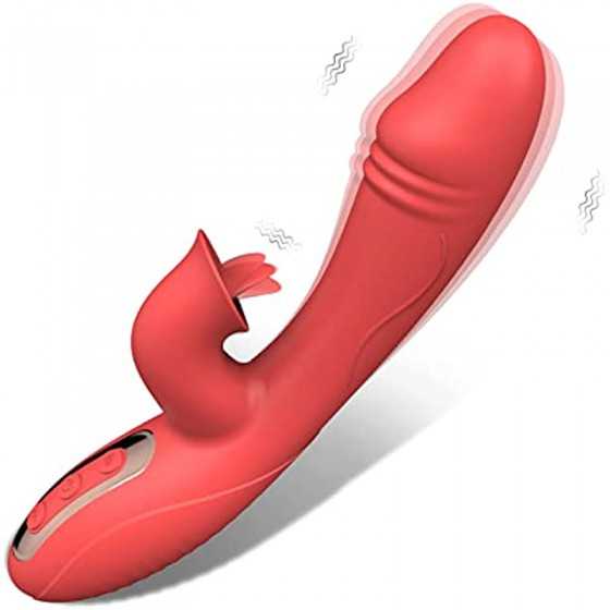 Clitoral G-Spot Vibrator Tongue Licking Toy for Women Pleasure,Waterproof Tongue Rose Sex Toy,Dildo Vibrator Rabbit Clitoris Sti