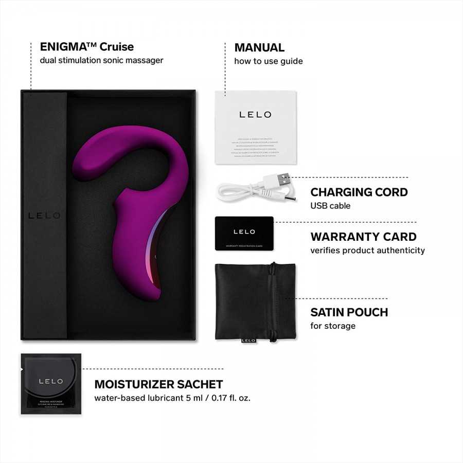 LELO Enigma Cruise Dual Stimulator Waterproof Clitoral Vibrator with 8 Vibrating Patterns Rabbit Sex Toy Vibrator for Women, Dee
