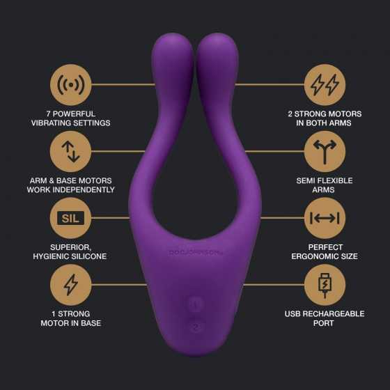 DOC JOHNSON Tryst Multi Erogenous Zone Massager – Purple