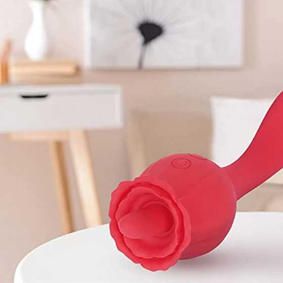 Secret Bouquet Rose Toy Vibrator for Women (9 Powerful Vibration & 9 Licking Modes) Vibrating Tongue Clitoral Licking Toy / Wate