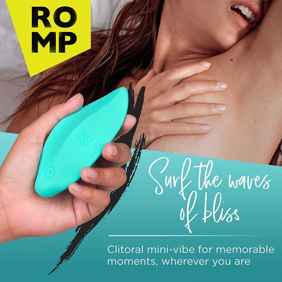 ROMP Wave Wearable Clitoral Vibrator - Vibrating Sex Toy for Her - Clit Stimulation Massager for Women - 6 Vibration Modes - Wat