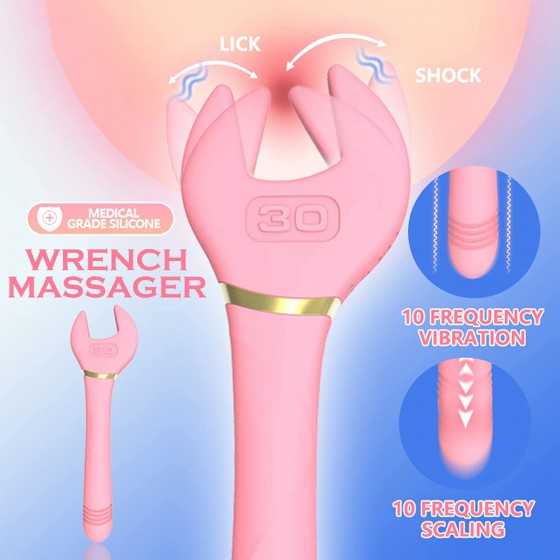 Pearlsvibe Wrench Vibrator Sex Toys, Female Vibrators with 10 Thrusting & Vibration Modes, G Spot Vibrator for Clitoral Nipple A