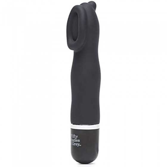 Fifty Shades of Grey Sweet Touch Black Mini Clitoral Vibrator - Waterproof with 10 Speeds and Patterns