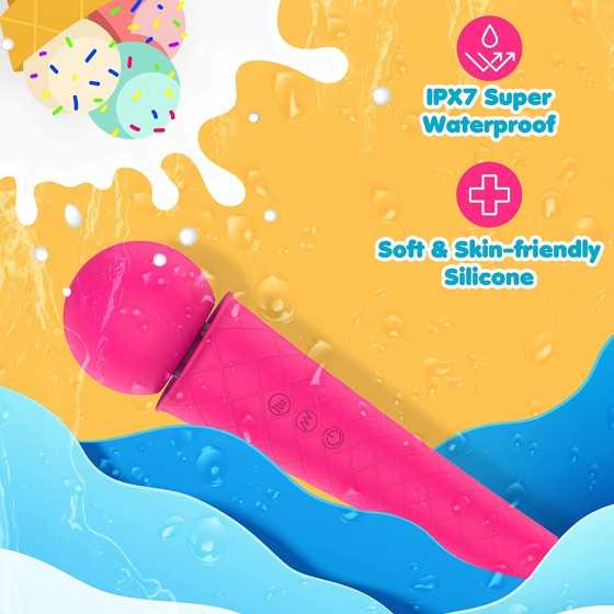 UTIMI Wand Personal Massager - Handheld Rechargeable Magic Waterproof Cordless Massager for Shoulder Neck Back Body Massage with
