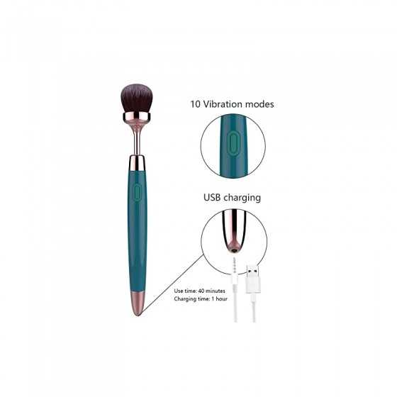 Bullet Vibrator - Makeup Brush Toy with 10 Vibration Modes, G Spot Vibrator for Precision Clitoral Stimulation, Nipple Vaginal A