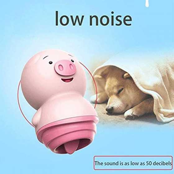 Dan&Dre Tongue Licking Vibrator for Women Clitoris and G-spot Vibrator Waterproof Clitoral Sucking Toy, Pink, Small pig