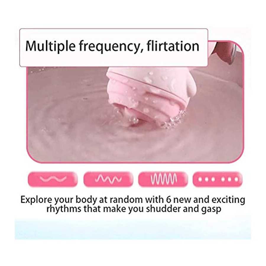 Dan&Dre Tongue Licking Vibrator for Women Clitoris and G-spot Vibrator Waterproof Clitoral Sucking Toy, Pink, Small pig
