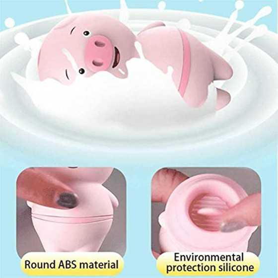 Dan&Dre Tongue Licking Vibrator for Women Clitoris and G-spot Vibrator Waterproof Clitoral Sucking Toy, Pink, Small pig