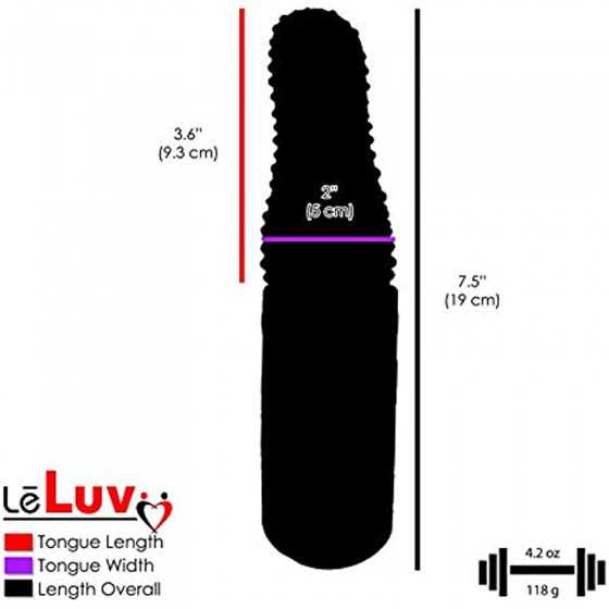 LeLuv Textured Tongue Vibrator Oral Pleasurer