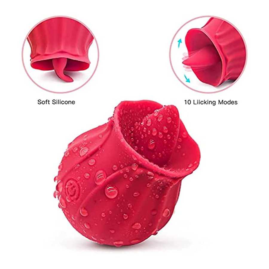 2023 New Rose Virbrater for Women Rose Shape Stimulator,Clitoralis Licking for Women Toy Tongues Quiet 10 Modes Rose Toy Flexibl