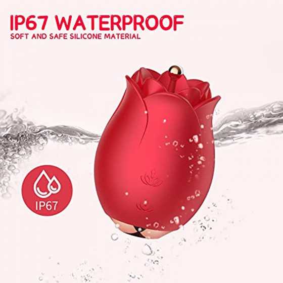 Sex Toy Vibrator Rose Vibrator for Women - MOMONII G Spot Dildo Vibrators with 10 Modes + High-Frequency Clitoral Clit Vibrating