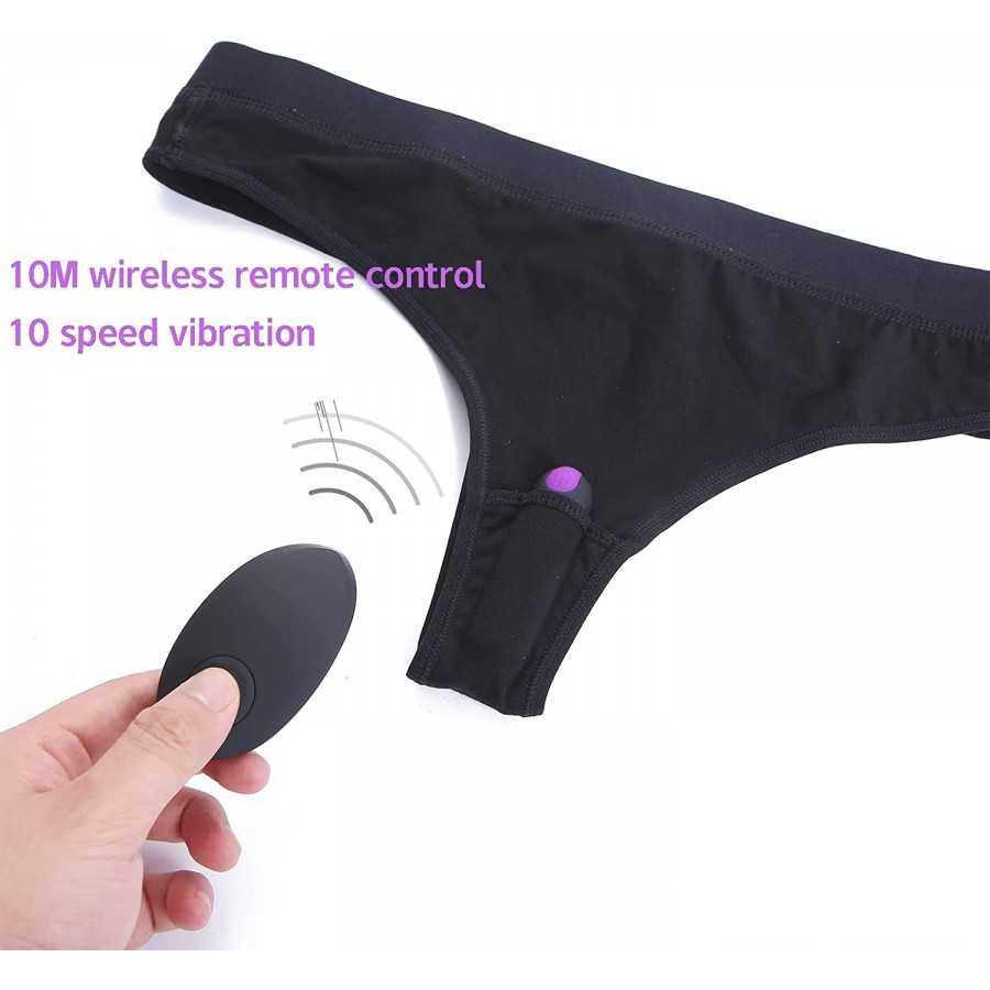 hxfivver Remote Control Vibrator Panties, Vibrating Panties Eggs, Rechargeable Butterfly Bullet Clitorals Stimulator for Women D