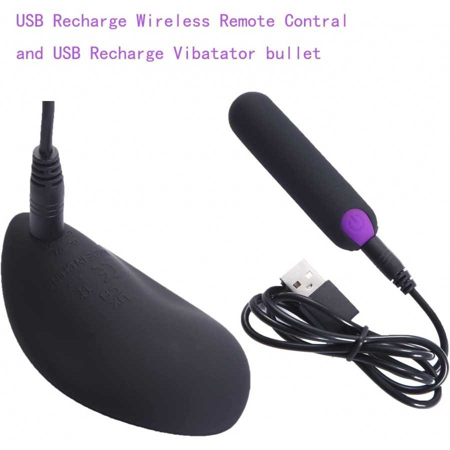 hxfivver Remote Control Vibrator Panties, Vibrating Panties Eggs, Rechargeable Butterfly Bullet Clitorals Stimulator for Women D