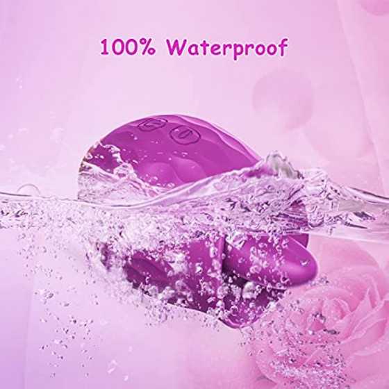 Rose Toy Vibrator for Women: Clitoral Tongue Licking Vibrator, Honnee 2 in 1 Clitoris Stimulator Nipple Massager with 10 Modes &