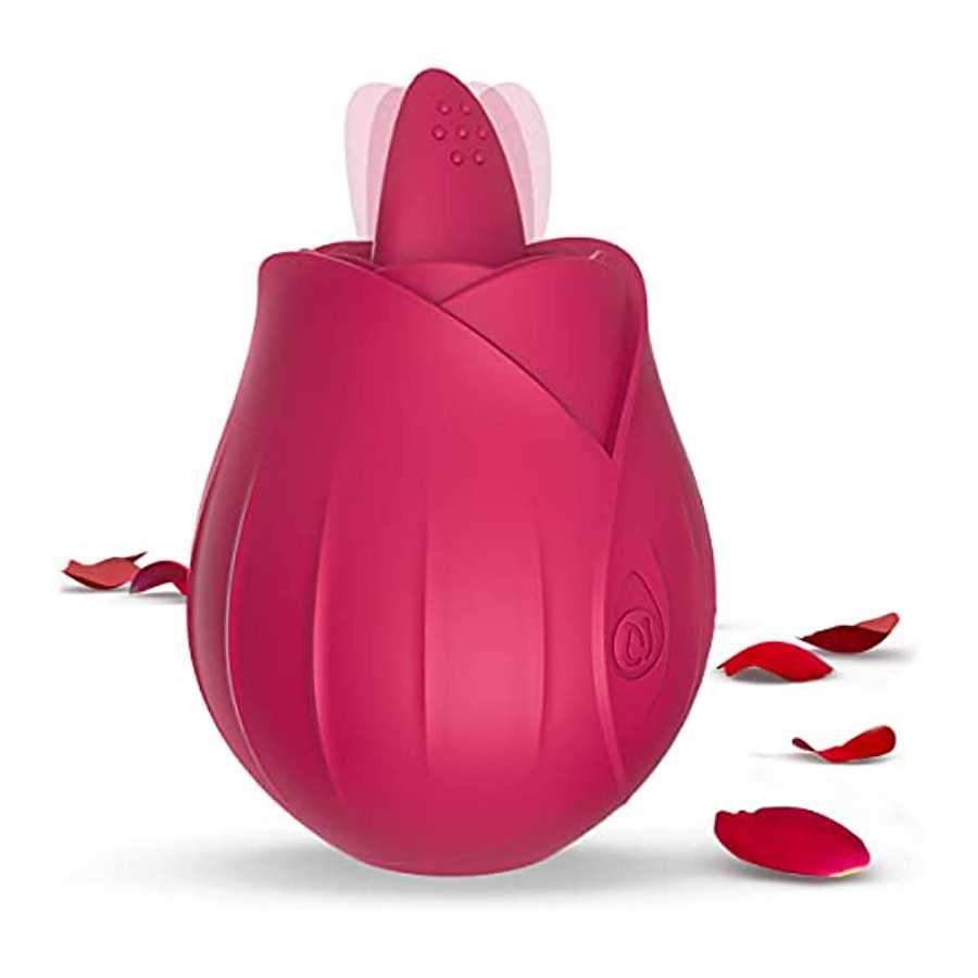 Newly Roses Toys for Women Waterproof, Clitoral Tongue Licking Toy with 9 Powerful Modes for Quick Orgasm, Licking & Vibrating N