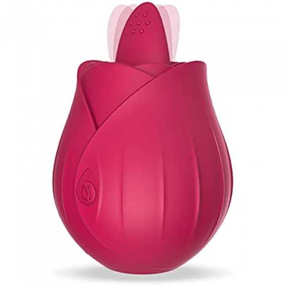 Newly Roses Toys for Women Waterproof, Clitoral Tongue Licking Toy with 9 Powerful Modes for Quick Orgasm, Licking & Vibrating N